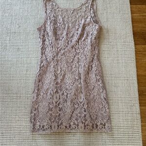 BB Dakota Lace Mini Dress in Soft Pink